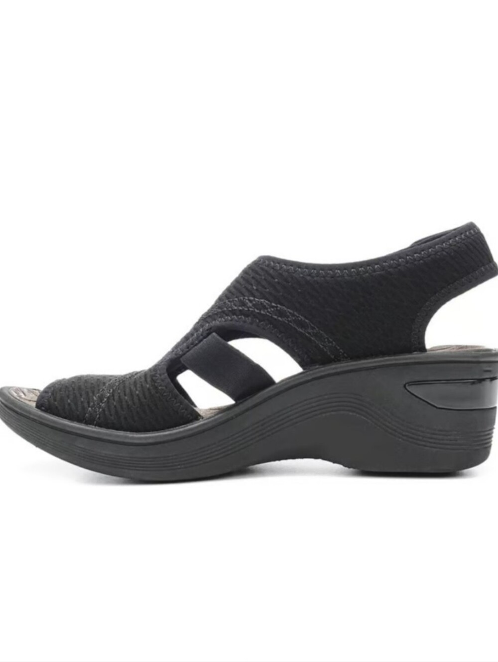Bzees By LIFE STRIDE -New In Box- Dream Washable Wedge Sandals Wide Width Sz 7